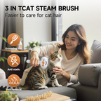 Pet Steam Brush for Dog & Cat – shower bath brush – Steam for Shedding & Grooming Water Brush for Long & Short Haired Pets Spritz Defur Comb