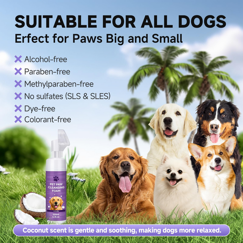 Dog Paw Cleaner Kit – Soft Silicone Brush for Safe Mud & Odor Removal, Travel No-Rinse pH Balanced Natural Formula, Gentle Daily Use – for Rain, Snow, Mud – Includes Towel & Paw Balm